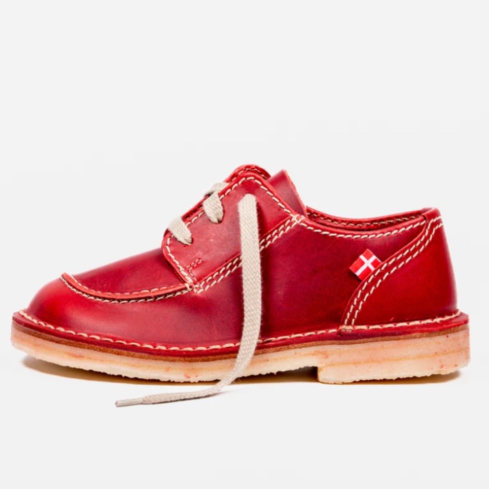 DUCKFEET Fyn Lace Up Shoes Red Leather Granate 39 8.5 9